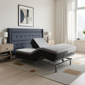 English Elm Renew Queen Flex Top Memory Foam Mattress with Adjustable Base for Couples B210S00003