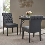 Christopher Knight Home® - Noble House - Broxton Tufted Rolltop Dining Chairs - Set of 2