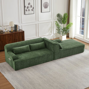 English Elm Chenille L-Shape Oversized Sectional Sofa - Plush Minimalist Design, No Assembly, Perfect For Any Space W2339S00067