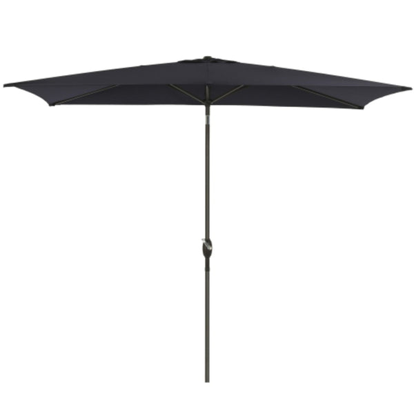 English Elm 6.5 X 10 Ft Rectangular Outdoor Patio Umbrella with Crank Tilt Uv Resistant Canopy Black B082P454955