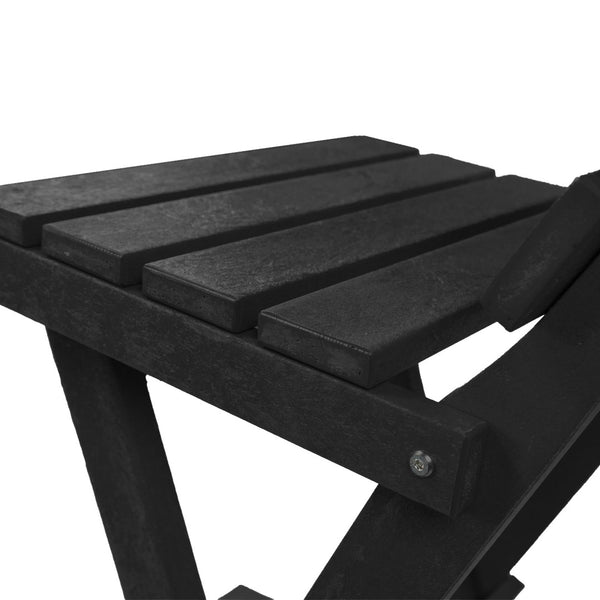 English Elm Harbor Point Recycled Hdpe Outdoor Folding Bar Stool Patio Deck All Season Seating Black B2745P409652