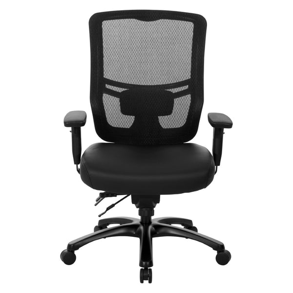 OSP Home Furnishings Progrid Mesh Back Ergonomic Office Chair with Lumbar Support for Big and Tall Users 95894BT-R107