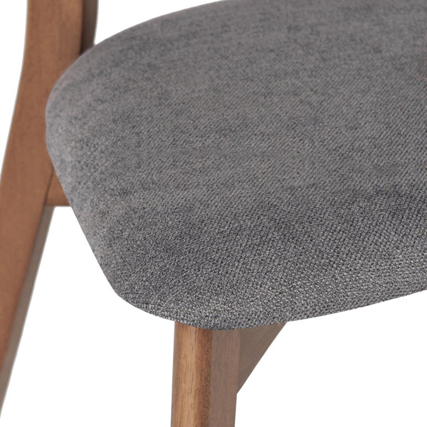 English Elm Mid-century Modern Upholstered Dining Chairs Set of 4 with Rubberwood Splayed Legs Dark Gray,Walnut N768P189387D_4