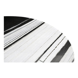 English Elm Celia Round Marble Dining Table with Bold Veining for Elegant Rooms B2769S00005
