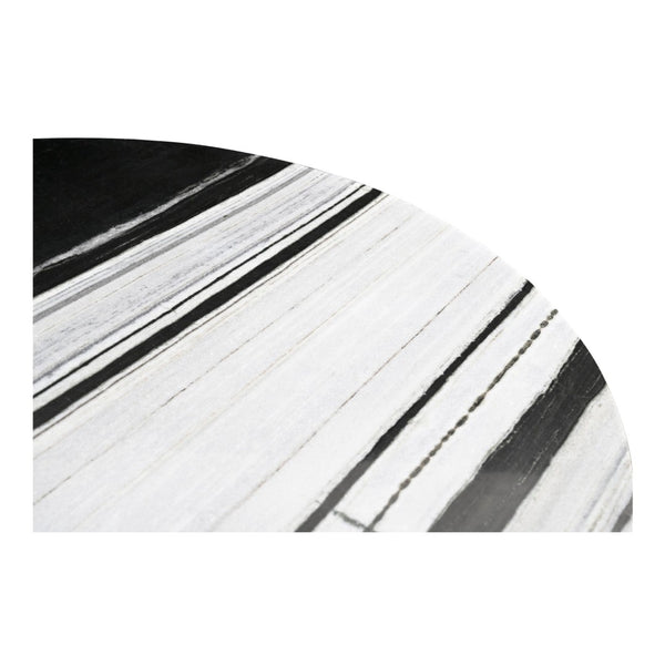 English Elm Celia Round Marble Dining Table with Bold Veining for Elegant Rooms B2769S00005
