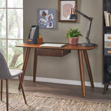 Christopher Knight Home® Stylish Study Table with Drawer | 53.25 x 23.75 inches | Figure-Eight Shaped Legs | Home Office Furniture