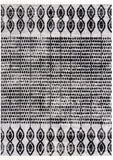 Unique Loom Cherokee Asheville Machine Made Geometric Rug Black, Ivory 9' 0" x 12' 2"