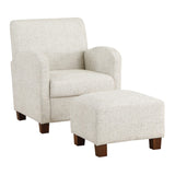 OSP Home Furnishings Aiden Chair & Ottoman Quartz