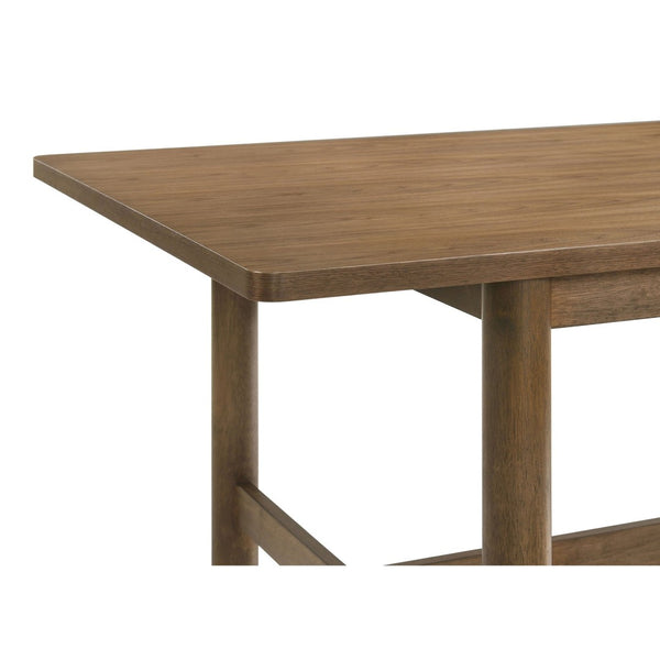 English Elm Graham Walnut Veneer Rectangular Table with Trestle Base Seats Six for Family Dining B062P441070