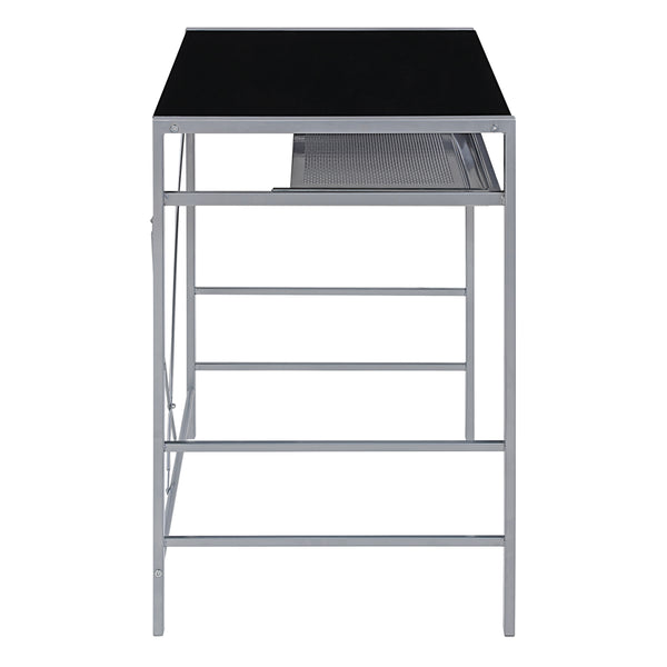 OSP Home Furnishings Zephyr Computer Desk Black/Silver