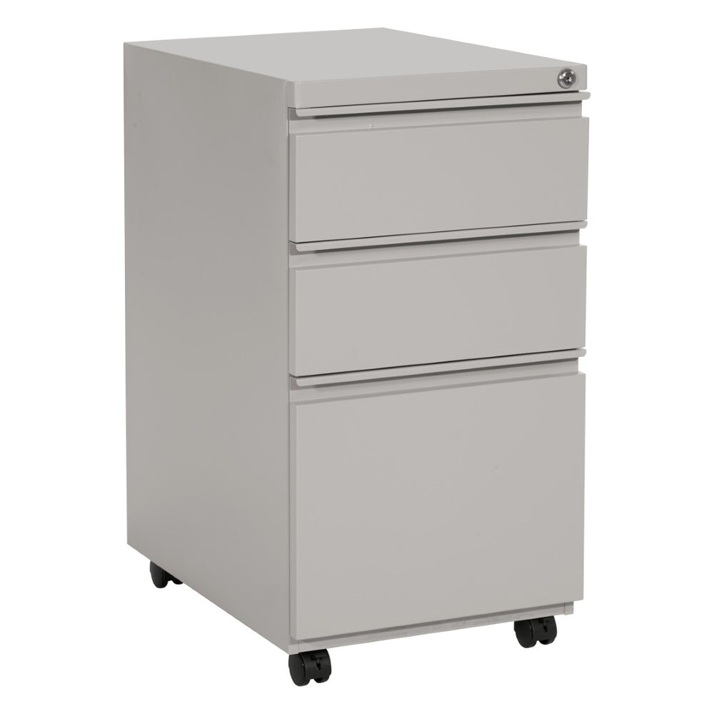 OSP Home Furnishings 22" Mobile Pedestal with Locking Drawers Full Extension Ball Bearing Slides Office Filing PTC22BBF-HF