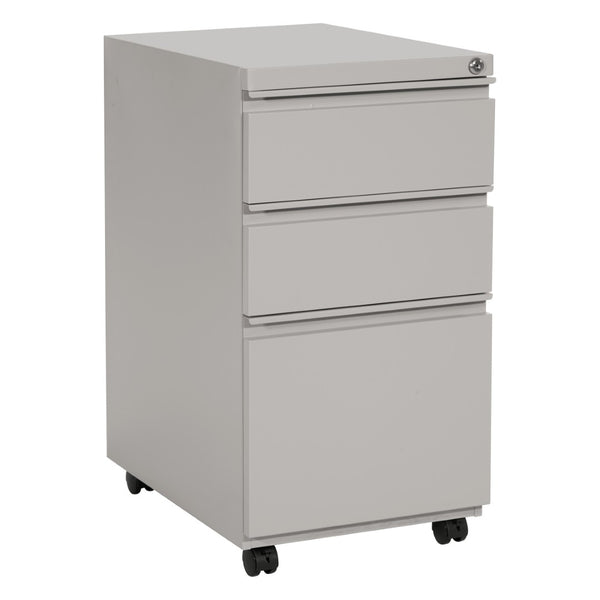 OSP Home Furnishings 22" Mobile Pedestal with Locking Drawers Full Extension Ball Bearing Slides Office Filing PTC22BBF-HF