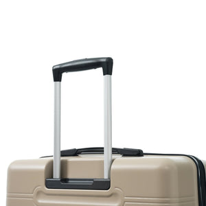English Elm 6 Piece Hardshell Abs Travel Set with Spinner Wheels Combination Lock and Toiletry Bag Khaki N732P391465K