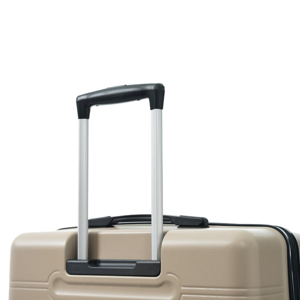 English Elm 6 Piece Hardshell Abs Travel Set with Spinner Wheels Combination Lock and Toiletry Bag Khaki N732P391465K