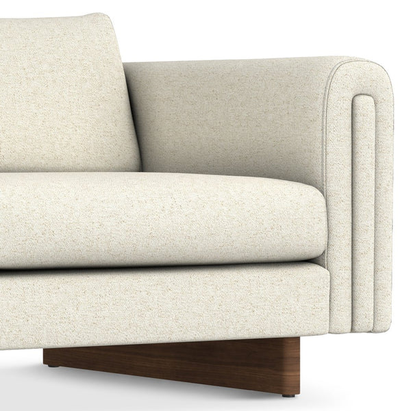 English Elm Jones 84 inch Sofa — Eco-Friendly Woven Upholstery, High-Density Foam, Durable Solid Wood Frame Ivory B136P364296