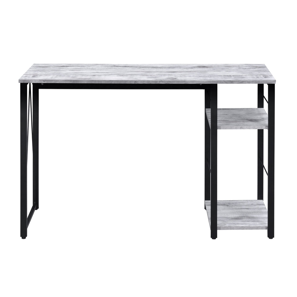 English Elm Antique 2-Shelf Writing Desk With Black Accents - Spacious, Stylish & Sturdy Design For Any Workspace B062P184547