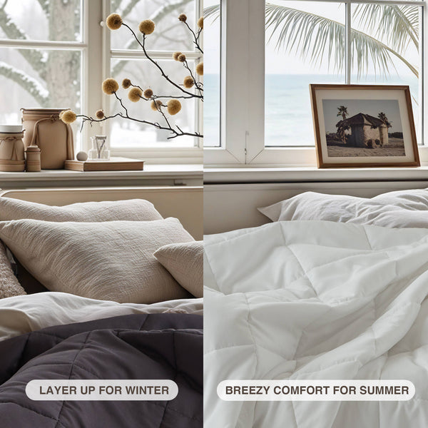 English Elm 1 Lightweight Down Alternative Blanket Full/Queen 90x90, 15oz Polyester Fill, Satin Trim & Scotchgard Finish Green 14.96 L x 7.48 W x 7.48 H B035P319515