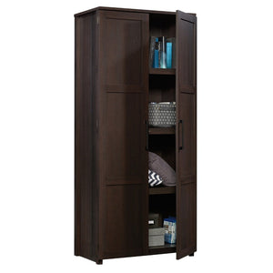 English Elm Storage Cabinet - Versatile Slim Design With Brown Finish For Organized Home & Office Spaces B356P367770-GIGA