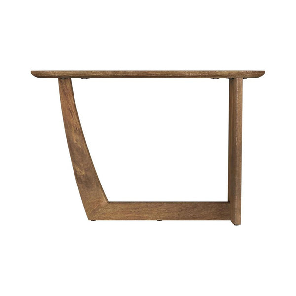 English Elm Oval Solid Mango Wood Console Table – Modern Entryway Design With Sculptural Form & Warm Finish B016P384771-GIGA