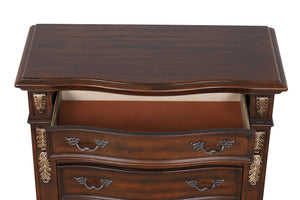 English Elm Lyon 11-Drawer Dresser with Rich Wood Veneer and Gold Accents, Fully Assembled for Instant Style Cherry 22 L x 55 W x 43 H B078P301578