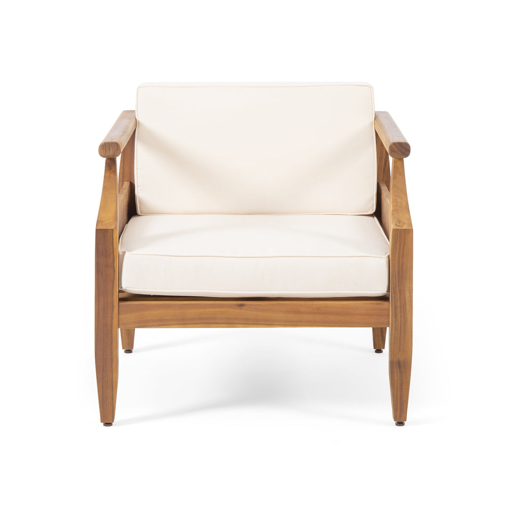 English Elm Christopher Knight Home® - ASTON Acacia Club Chair Cream – Weather-Resistant Outdoor Accent, Open Slat Seating, 400lb Capacity 68589.00CRM