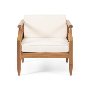 English Elm Christopher Knight Home® - ASTON Acacia Club Chair Cream – Weather-Resistant Outdoor Accent, Open Slat Seating, 400lb Capacity 68589.00CRM