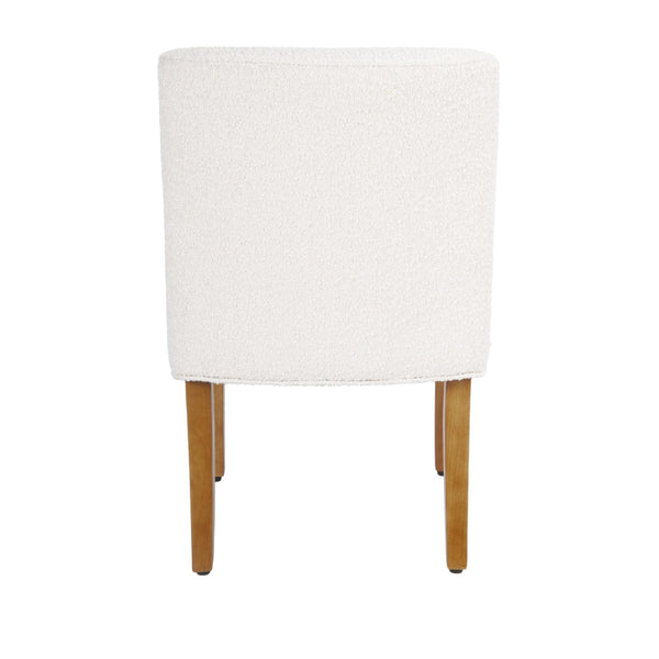 English Elm Kip Boucle Upholstered Dining Chair with Honey Oak Legs for Modern Interiors B056P417001