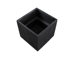 Sunpan TANSY Planter - Contemporary Square Design in Antique Bronze for Elegant Indoor and Outdoor Spaces Black 111135
