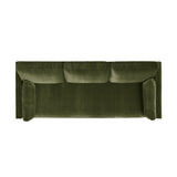 English Elm Knox 84" Modern Farmhouse Sofa, Olive Green Performance Velvet