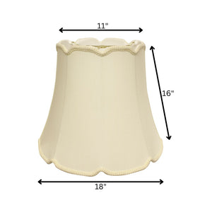English Elm Slant Empire Shantung Softback Lampshade Warm Egg Tone with V-notch Washer Fitter B075101527