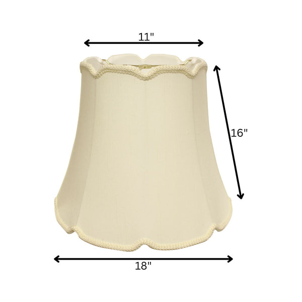 English Elm Slant Empire Shantung Softback Lampshade Warm Egg Tone with V-notch Washer Fitter B075101527