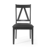 Christopher Knight Home® - Noble House - Fairgreens Farmhouse Upholstered Wood Dining Chairs, Black - Set Of 2