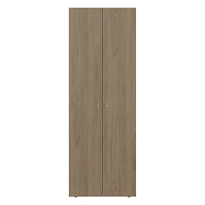 English Elm FM Tolleson 3-Door Tall Wardrobe Cabinet with Full-Length Rod, 4 Shelves, Scratch-Resistant Finish Natural 71.26 L x 20.08 W x 5.51 H B128P361089