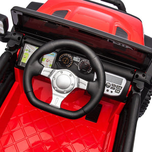 English Elm 24v Kids Electric Ride on Car with Parental Remote Dual Motors and Four Wheel Suspension Red W1578P208319