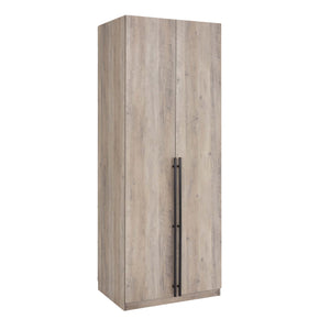 English Elm Lee Rustic Gray Wardrobe Closet – Stylish, Space-Saving Storage Solution For Bedrooms & Entryways B365S00131