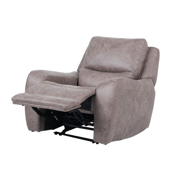 English Elm Contemporary Power Recliner with Plush High-Density Foam, Soft Track Arms, Hardwood Frame, Oversized Seat Brown 40 L x 34 W x 30 H B2741P391171