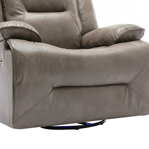 English Elm 2 Seater Home Theater Recliner with LED Light Strip, Dual Cup Holders & Hidden Storage Box, Comfortable Manual Reclining Seating for Living Room Grey WF323622AAE