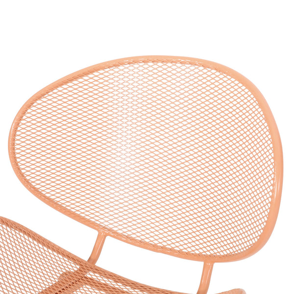 English Elm Christopher Knight Home® - ELBA Modern Iron Dining Chair with Slim Profile and Comfortable Seat — Durable, Stylish Accent Seating Orange 65203.00ORG