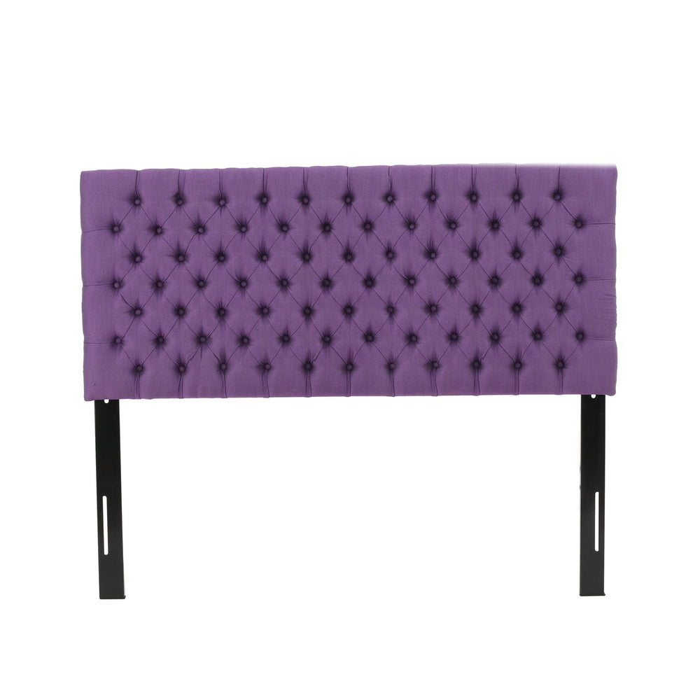 English Elm Christopher Knight Home® - Tufted Upholstered Queen Size Headboard with Button Detail, Adjustable Height, Velvet Finish, Modern Appeal Light Purple 55444.00LPUR