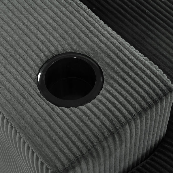 English Elm Christopher Knight Home® - Mirod Large Sectional Sofa with Deep Foam Seats, Built-In Cup Holders, USB Charging Ports, Modern Design Grey N760S0000043E