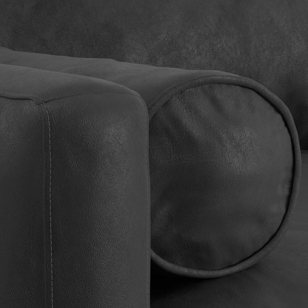 English Elm Morrison 72-Inch Genuine Leather Sofa: Stylish, Mid-Century Loveseat For Cozy Living Spaces & Comfort B136P364282