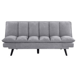English Elm Fullerton Velvet Channel Tufted Convertible Sleeper Sofa with Splayed Legs for Studio Spaces B062P447778