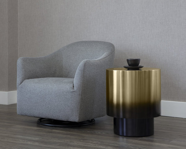 Sunpan FRIDA Modern Stainless Steel End Table with Unique Ombré Finish - Artisan Crafted Accent Piece 107968