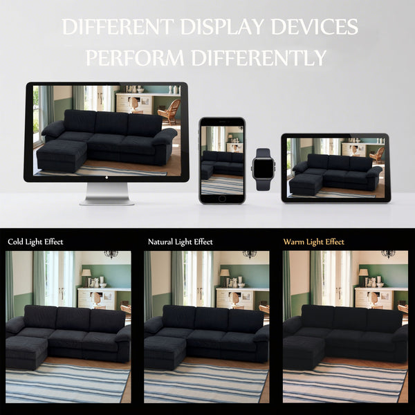 English Elm Fx-P20M-3S0-Bk Modern L-Shaped Sectional Sofa With Storage, Deep Cushions & Space-Saving Design W576S00234