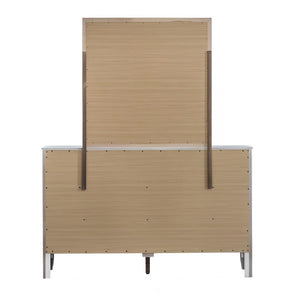 English Elm Daniel Assembled 5-Drawer Chest with English Dovetail Drawers, Metal Hardware & Solid Wood Frame White 62 L x 40 W x 19 H B078P400754