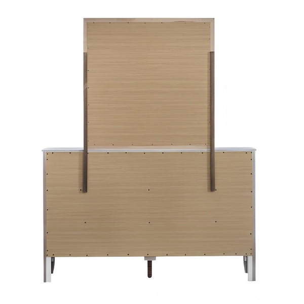 English Elm Daniel Assembled 5-Drawer Chest with English Dovetail Drawers, Metal Hardware & Solid Wood Frame White 62 L x 40 W x 19 H B078P400754