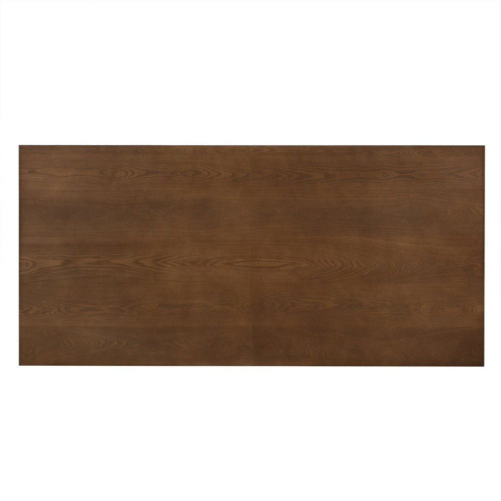 English Elm Christopher Knight Home® - 82 Lowell Pedestal Dining Table Solid Wood Rectangular 82-inch Seating for 6-8 Elegant Gatherings Walnut N771P361468T