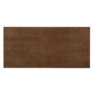 English Elm Christopher Knight Home® - 82 Lowell Pedestal Dining Table Solid Wood Rectangular 82-inch Seating for 6-8 Elegant Gatherings Walnut N771P361468T