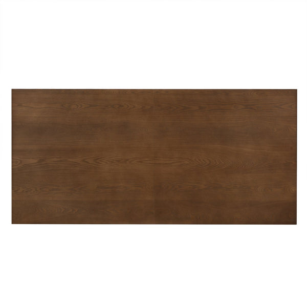 English Elm Christopher Knight Home® - 82 Lowell Pedestal Dining Table Solid Wood Rectangular 82-inch Seating for 6-8 Elegant Gatherings Walnut N771P361468T