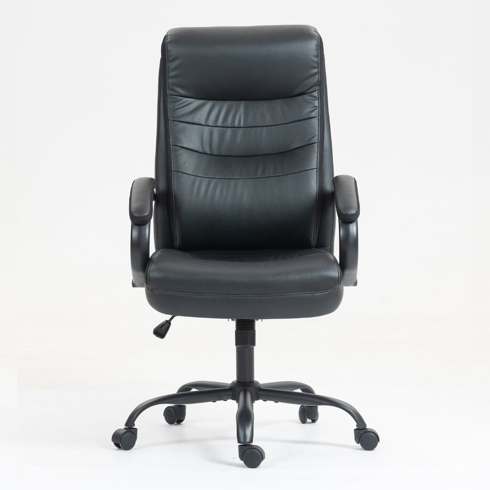 English Elm High Back Pu Leather Executive Chair Ergonomic Lumbar Support for Home Office W3326P330194